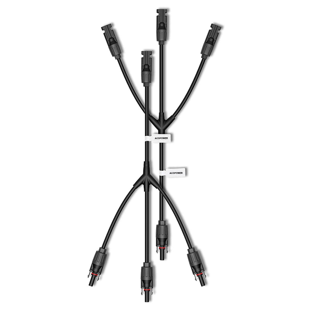Fffm Solar Connectors M Branch Parallel Adapter Cable MMMF+FFFM Pair – ACOPOWER