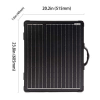 100W Light Weight Foldable Solar Panel Kit, Waterproof ProteusX 20A LCD Charge Controller - acopower