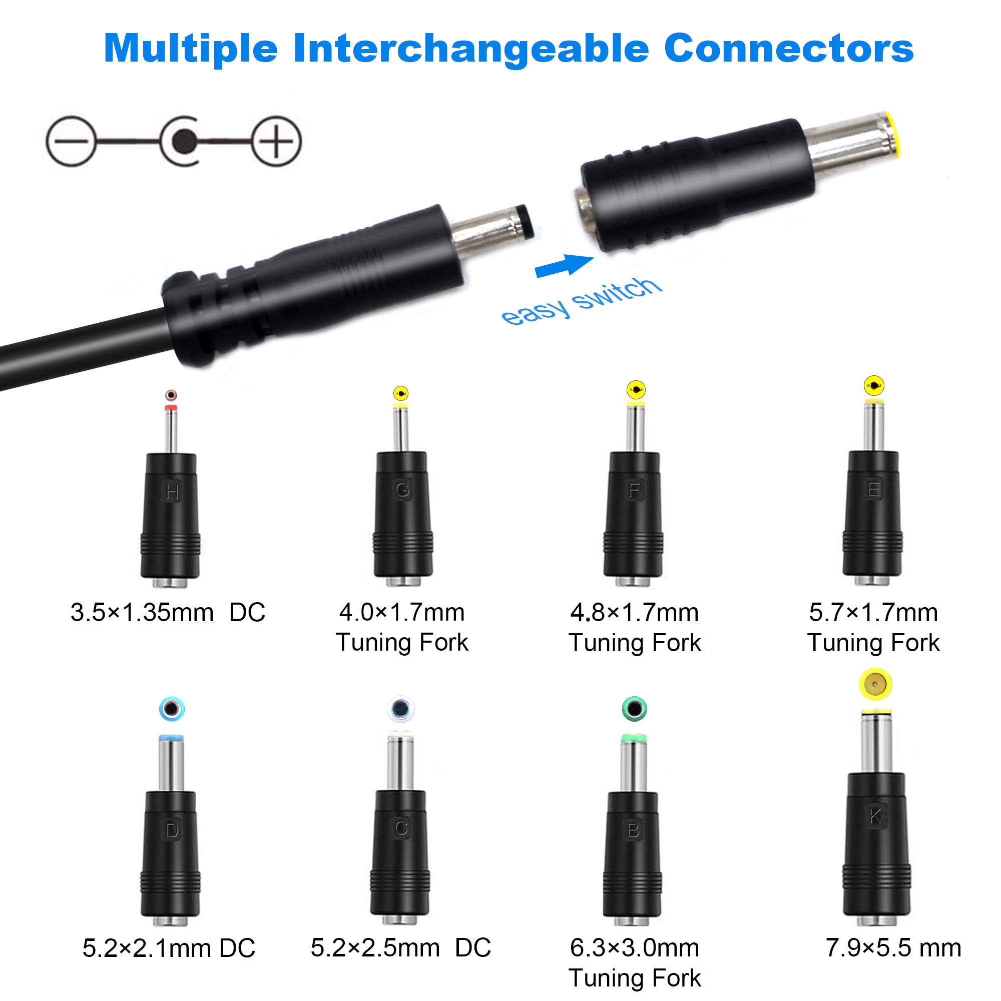 DC12V/24V Car Cigarette Lighter to DC 5.5x2.1mm Connector Adapter